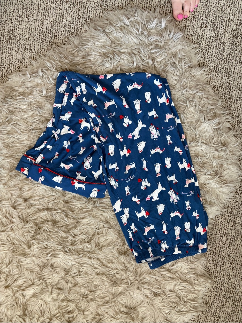 NWT Kate Spade Puppy Love Pajama Set - Picture 12 of 12